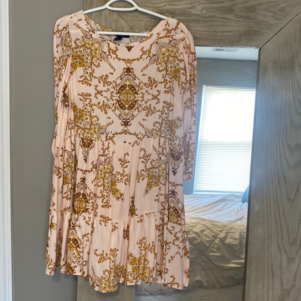 Forever 21 Floral Mini Dress- 3/4 sleeve Never Worn